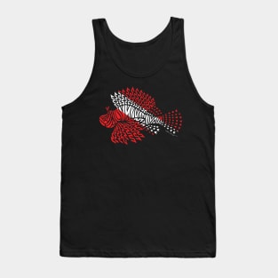 Tribal Scuba Flag Lionfish Tank Top